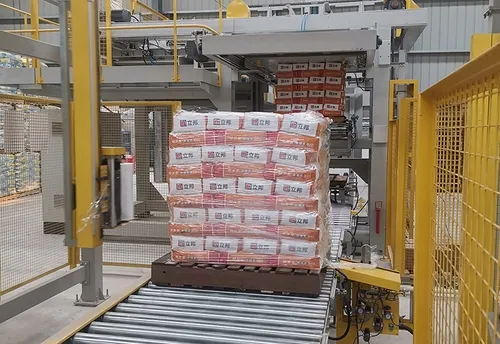 Automatic bag palletizing machine for sealant powder materials