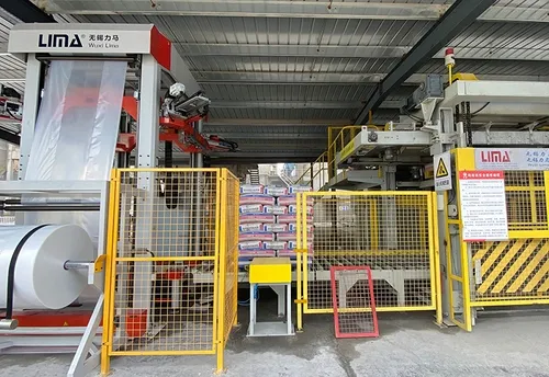 Automatic stretch hooding machine used in automatic packaging line